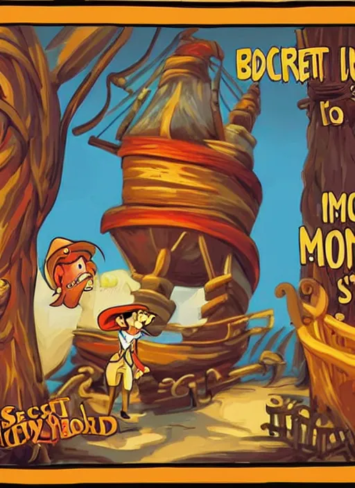 Prompt: the secret of monkey island's box