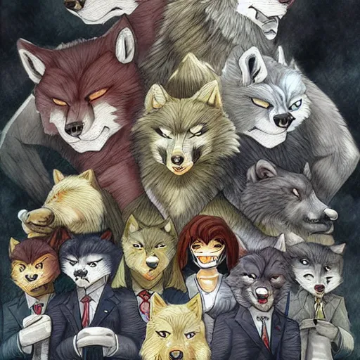Image similar to Legoshi the wolf Beastars, by Mihaly Munkacsy