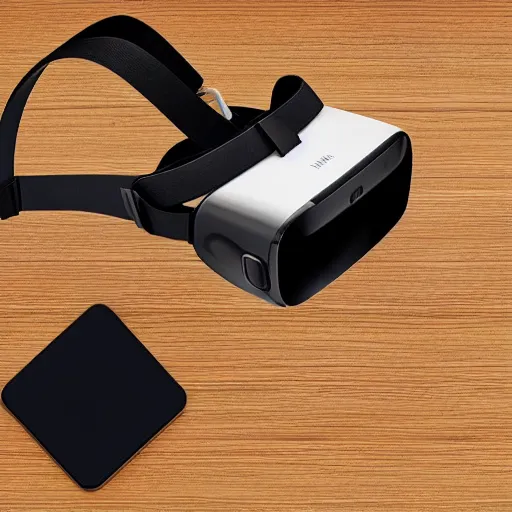 Image similar to vr headset designed by Apple tech, product photography