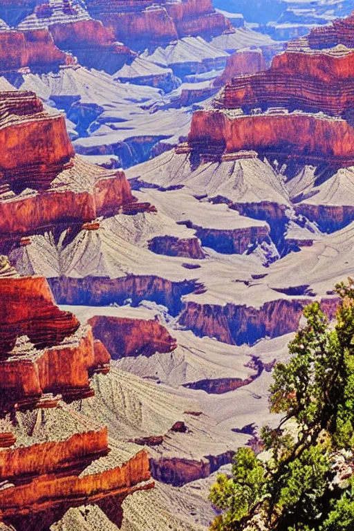 Image similar to bob ross grand canyon