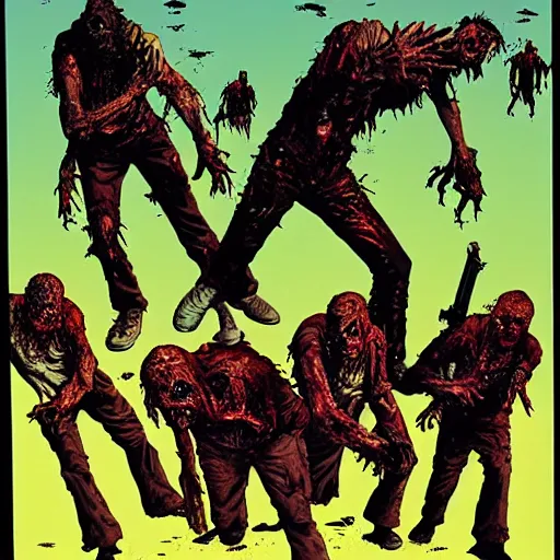 Prompt: zombie apocalypse by richard corben, detailed