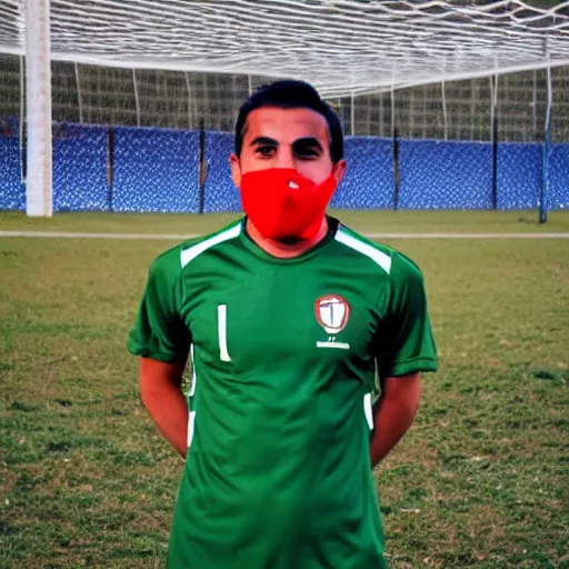 Image similar to middle eastern soccer player with face mask