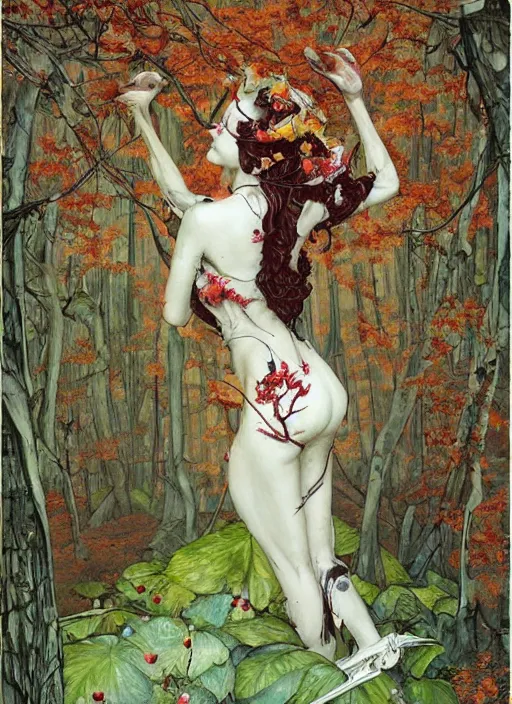 Image similar to lush cherry forest fairy foliage painting carved in amber by chiara bautista and norman rockwell and greg rutkowski weta studio
