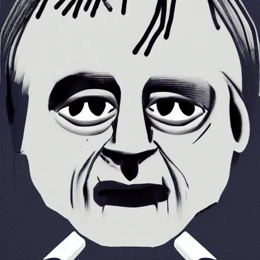 Image similar to mark e smith in the style of an easter island head