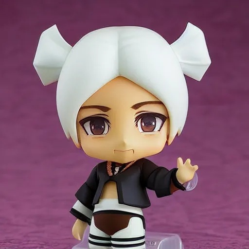 Image similar to cutest cute nendoroid afrosamurai. chibi anime nendoroid. cute. yasuke. brown skinned. african samurai. mini. animeplanet.