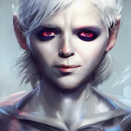 Prompt: full body portrait of white haired girl in spider man suit, super hero, pretty face, very beautiful face, very detailed eyes, webs, highly detailed, digital painting, artstation, concept art smooth, sharp focus, greg rutkowski, artey freytag