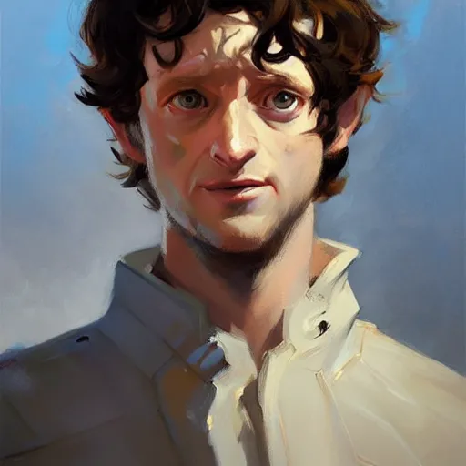 Image similar to greg manchess portrait painting of frodo beutlin as overwatch character, medium shot, asymmetrical, profile picture, organic painting, sunny day, matte painting, bold shapes, hard edges, street art, trending on artstation, by huang guangjian and gil elvgren and sachin teng