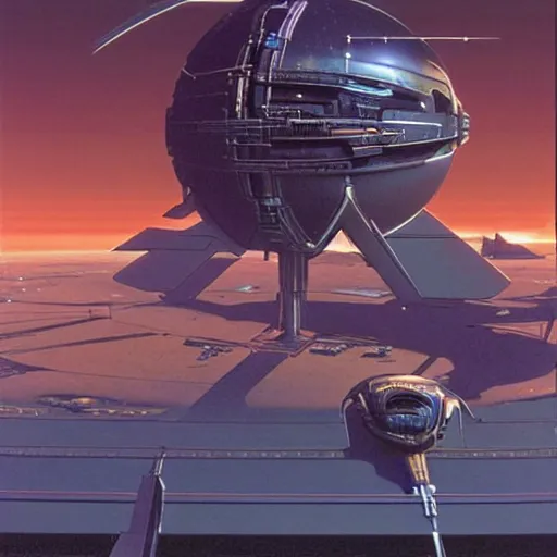 Image similar to science - fiction novel cover art by peter elson, syd mead, detailed, cinematic,