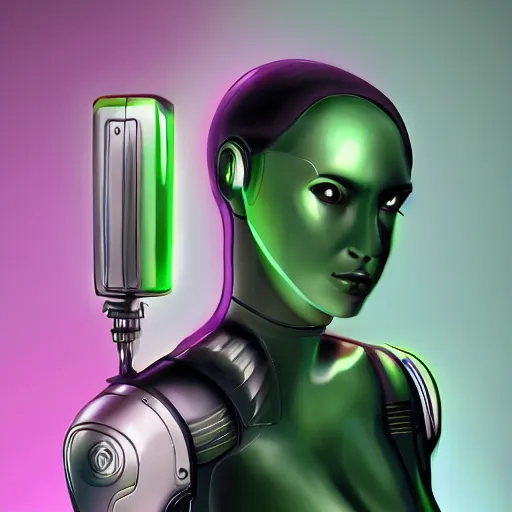 Image similar to portrait of a female android by christina robertson