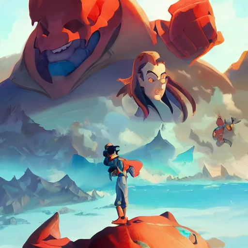 Image similar to hero world nintendo 6 4, behance hd by jesper ejsing, by rhads, makoto shinkai and lois van baarle, ilya kuvshinov, rossdraws global illumination