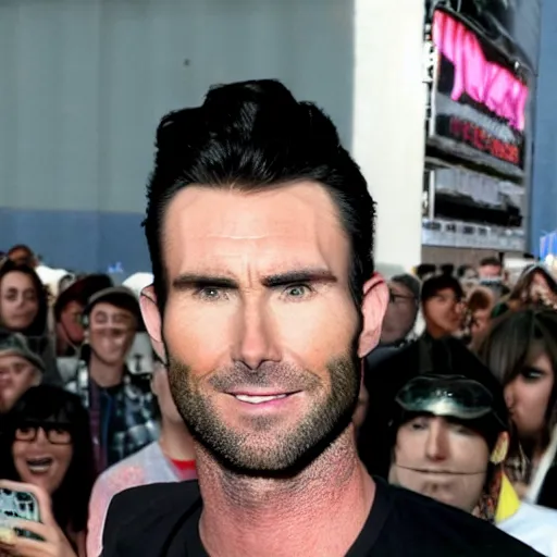 Image similar to adam levine as an anime protagonist, studio trigger