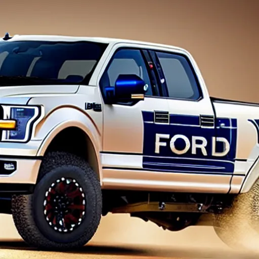Prompt: a Ford F150 , in the style of a Renault car