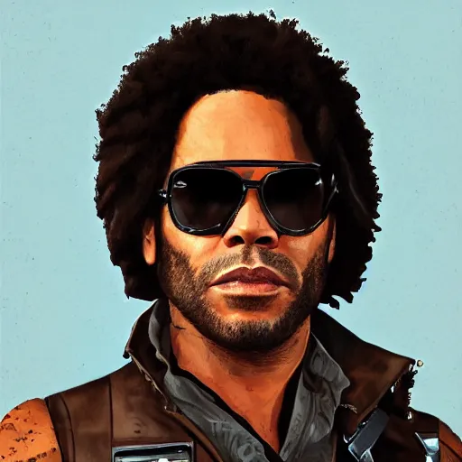 Image similar to detailed accurate portrait of lenny kravitz as han solo, star wars movie still, high resolution image, dc comics art style, artstation trends, 8 k