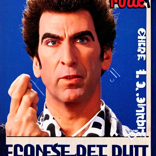 Image similar to cosmo kramer 1 9 8 0 s action figurine magazine ad photo