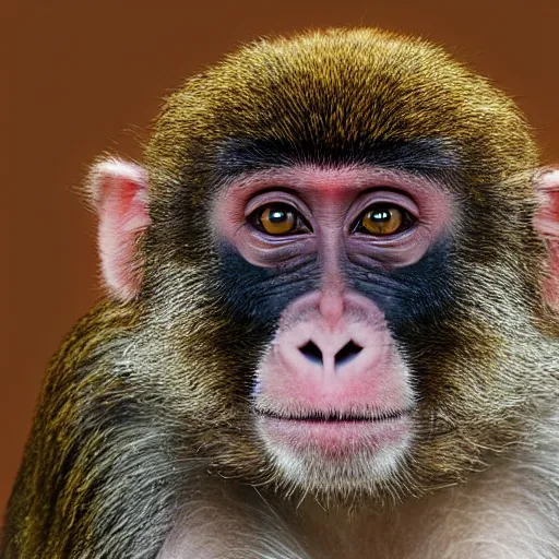 Image similar to monkey pig hybrid, bold natural colors, national geographic photography, masterpiece, full shot