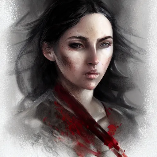 Image similar to warrior woman portrait Inspired by Charlie Bowater,George Rutkowski