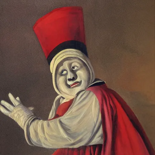 Image similar to pulcinella painting by arturo faldi