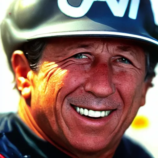 Image similar to mario andretti, realistic, clean, detailed