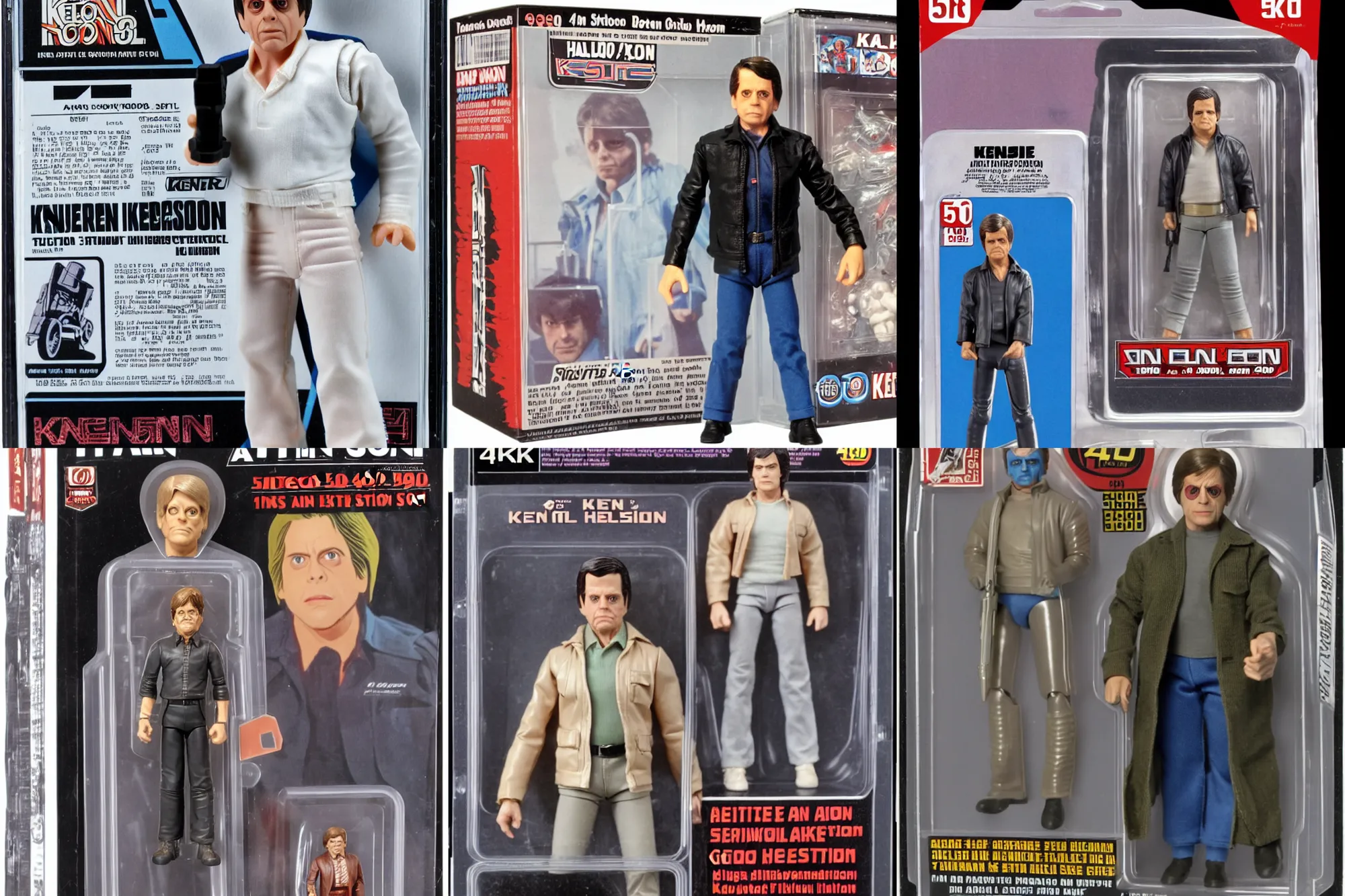 Prompt: Harlan Ellison as a 1980's Kenner style action figure, 5 points of articulation, full body, 4k, highly detailed