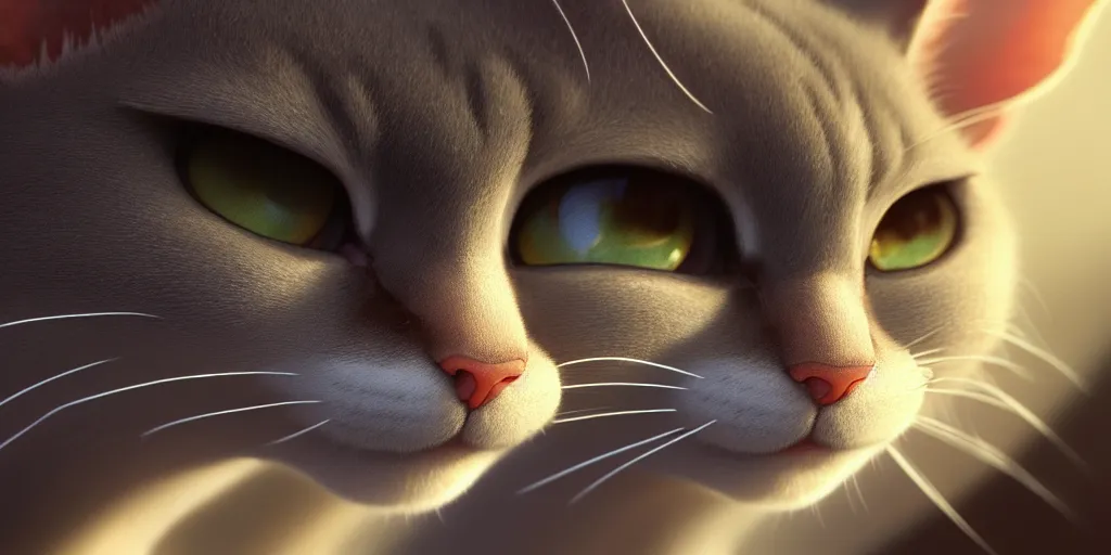 Image similar to a very detailed close up face portrait of tom the cat from tom and jerry, extremely detailed digital painting, in the style of fenghua zhong and ruan jia and jeremy lipking and peter mohrbacher, mystical colors, rim light, beautiful lighting, 8 k, stunning scene, raytracing, octane, trending on artstation