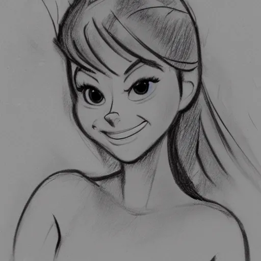 Image similar to milt kahl pencil sketch of victoria justice disney style