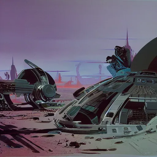 Image similar to post - apocalyptic earth by syd mead