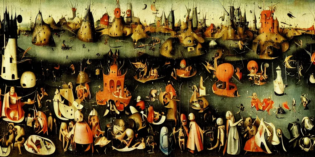 Image similar to an amusement part by hieronymus bosch