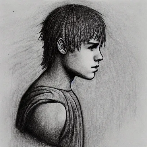 justin bieber anime drawing