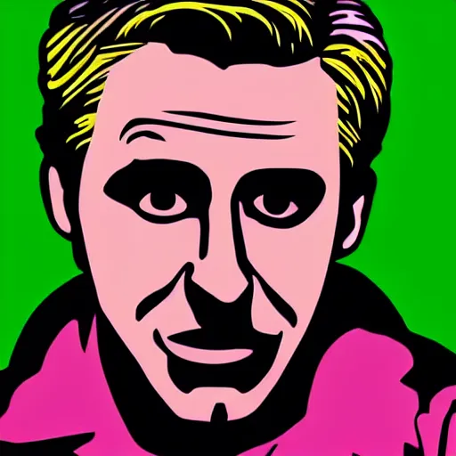 Image similar to pop art by ryan gosling