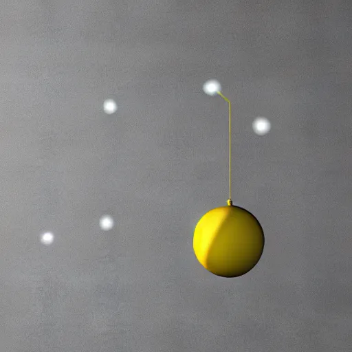 Image similar to 3 d octane render of a glowing yellow orb with white clear wings flying