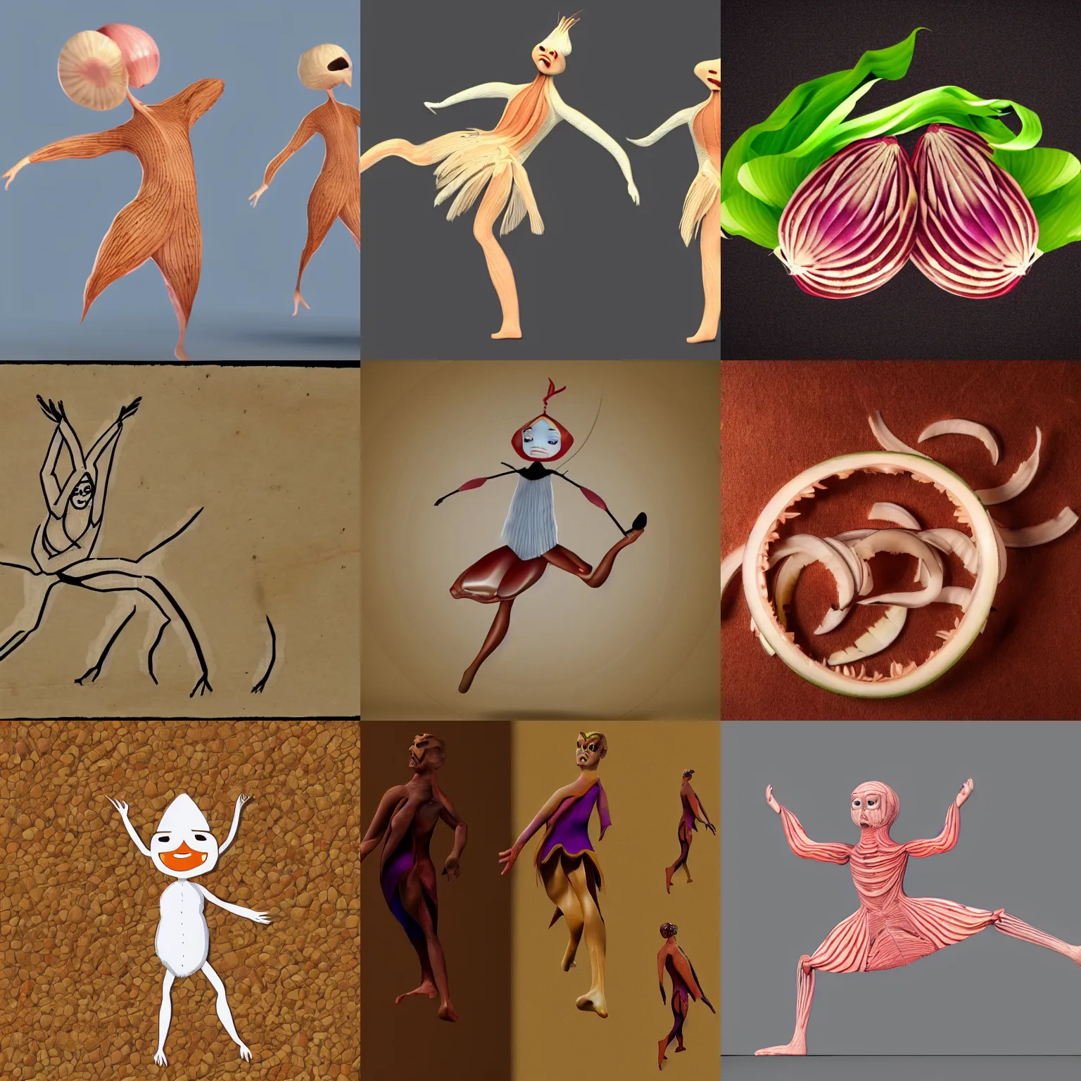 Prompt: onion skinned animation of dancer