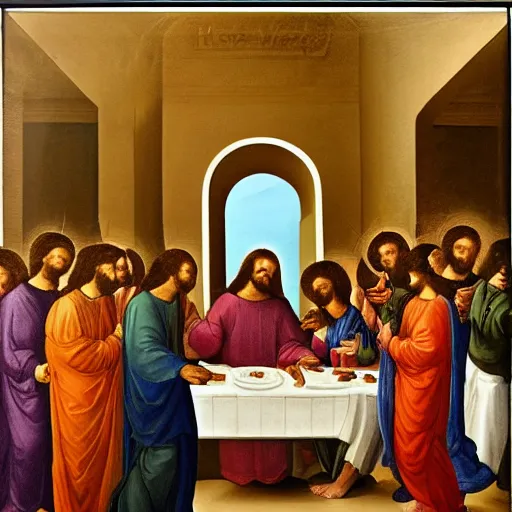 Prompt: The supper before The Last Supper | religious painting