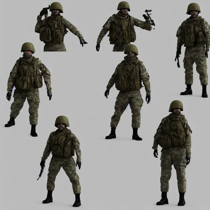 Image similar to lone single suited being, 4 limbs and civilized behavior, military soldier behavior, photorealistic rendering, hyperdetailed