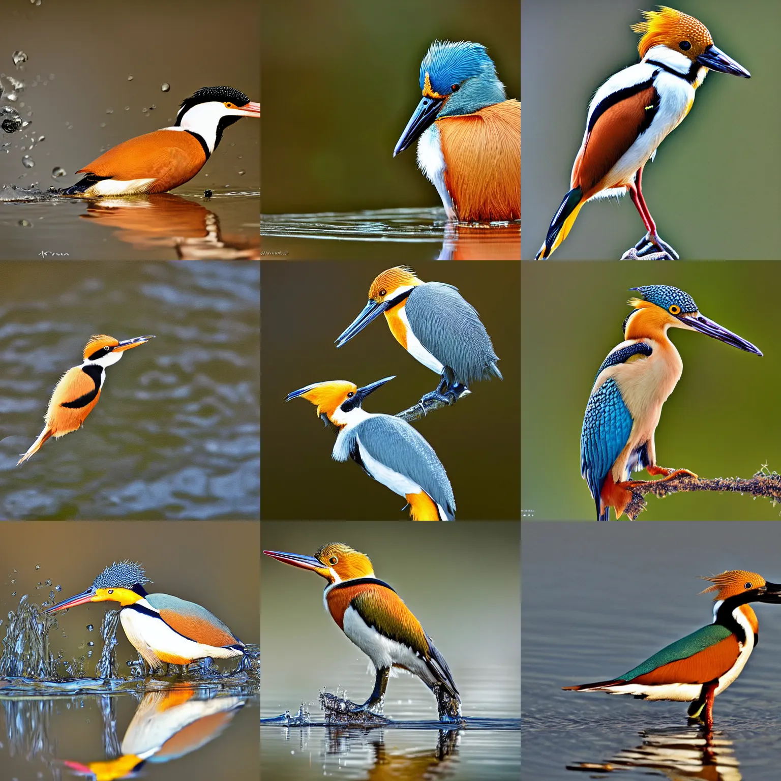 Prompt: Award winning photography of an king fisher, macro photography