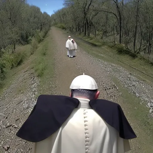 Image similar to the pope on trail cam footage