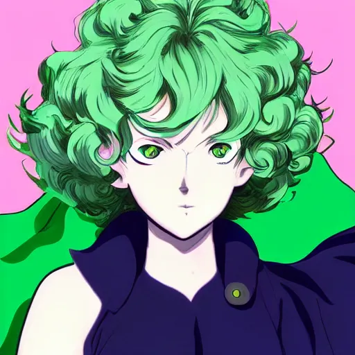 Prompt: Tatsumaki from One Punch Man, trending on artstation, trending on pixiv, digital art