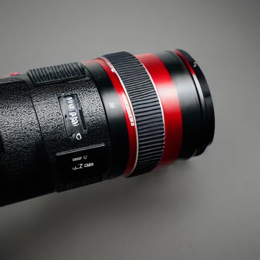 Prompt: product still of a canon 1 - x mark 2, 8 5 mm f 1. 8