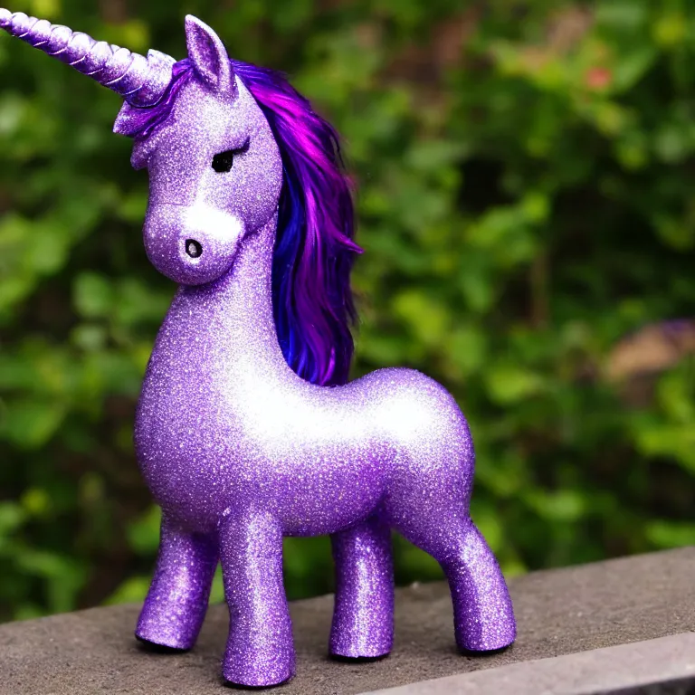 Image similar to a beautiful sparkling purple unicorn toy, by daedalus