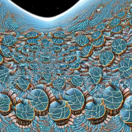 Image similar to ai producing the realist, most detailed, popular, imaginative and best art in the solar system based on fractal odd numbers