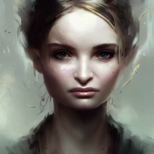 Prompt: portrait of Kim Petras, amazing splashscreen artwork, splash art, head slightly tilted, natural light, elegant, intricate, fantasy, atmospheric lighting, cinematic, matte painting, by Greg rutkowski