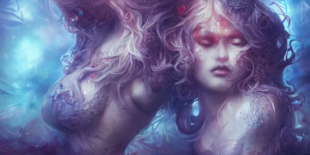 Image similar to dreamscape, female, ross tran, vivid colors, anatomical, highly detailed sculpture, intricate detailed, ommatidia, 8 k, cinematic atmosphere, post - processing