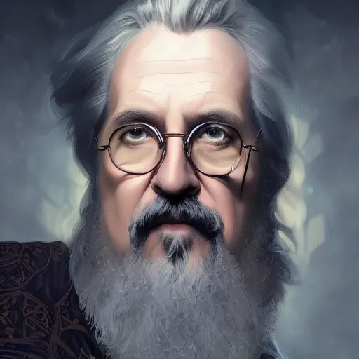 Prompt: portrait of big lebowski, deep focus, d & d, fantasy, intricate, elegant, highly detailed, digital painting, artstation, concept art, matte, sharp focus, illustration, art by artgerm and greg rutkowski and alphonse mucha