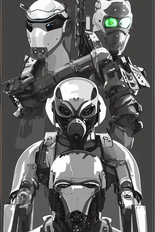 Image similar to cyber cyborg ninja mask helmet metal gear solid artic suit swat commando, global illumination ray tracing hdr fanart arstation by sung choi and eric pfeiffer and gabriel garza and casper konefal, a spectacular view cinematic rays of sunlight comic book illustration, by john kirby