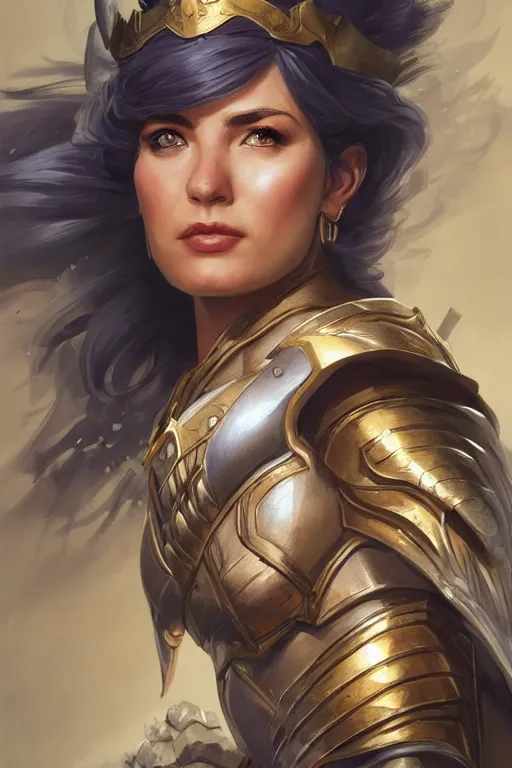 Image similar to amazon valkyrie athena, d & d, fantasy, portrait, highly detailed, headshot, digital painting, trending on artstation, concept art, sharp focus, illustration, art by artgerm and greg rutkowski and magali villeneuve