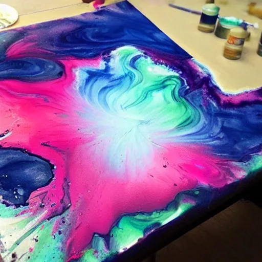 Prompt: Paint Pour Diffusion