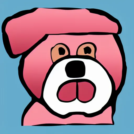 Image similar to A friendly dog, image suitable for use as an icon, cartoon style