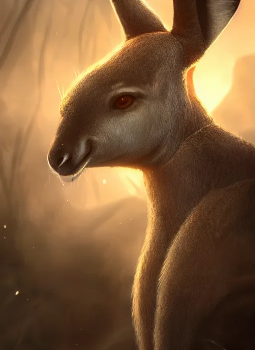 Prompt: cool kangaroo, ultra detailed fantasy, elden ring, realistic, dnd character portrait, full body, dnd, rpg, lotr game design fanart by concept art, behance hd, artstation, deviantart, global illumination radiating a glowing aura global illumination ray tracing hdr render in unreal engine 5