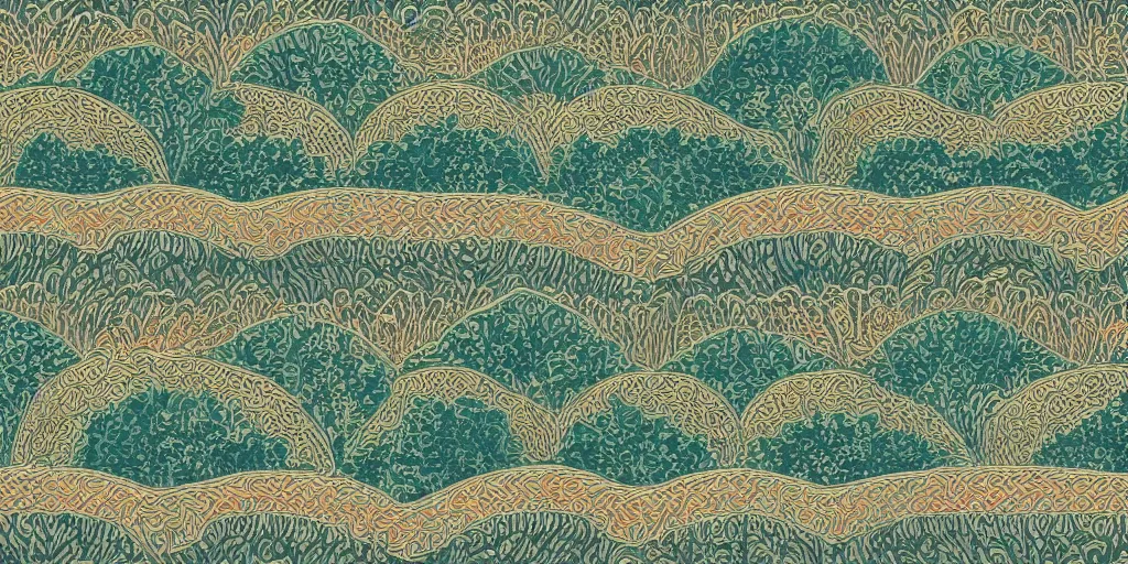 Image similar to a seamless pattern of aqueducts