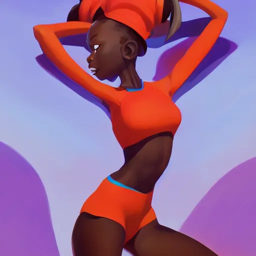 Image similar to body icon stylized minimalist an african girl in a pikatchu costume, loftis, cory behance hd by jesper ejsing, by rhads, makoto shinkai and lois van baarle, ilya kuvshinov, rossdraws global illumination