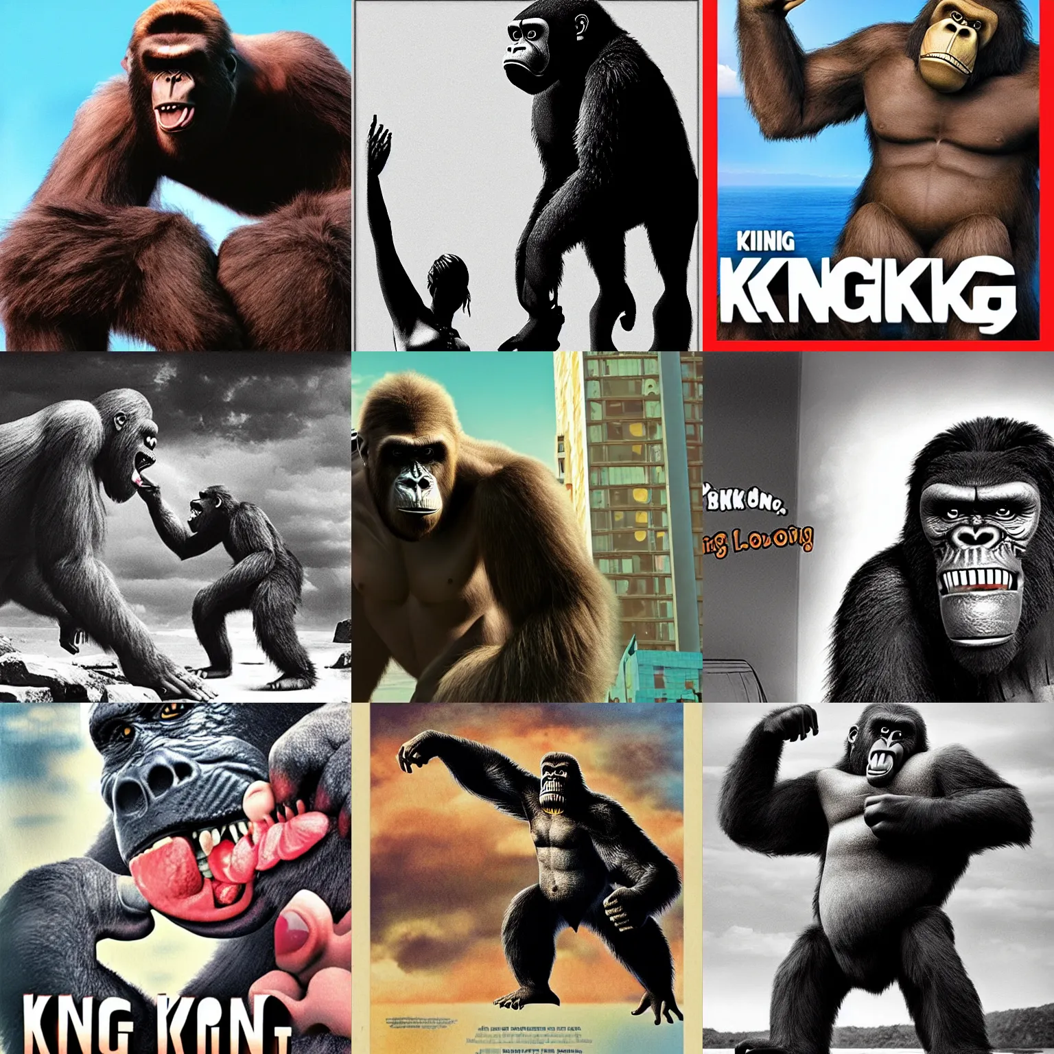 Prompt: King Kong in love